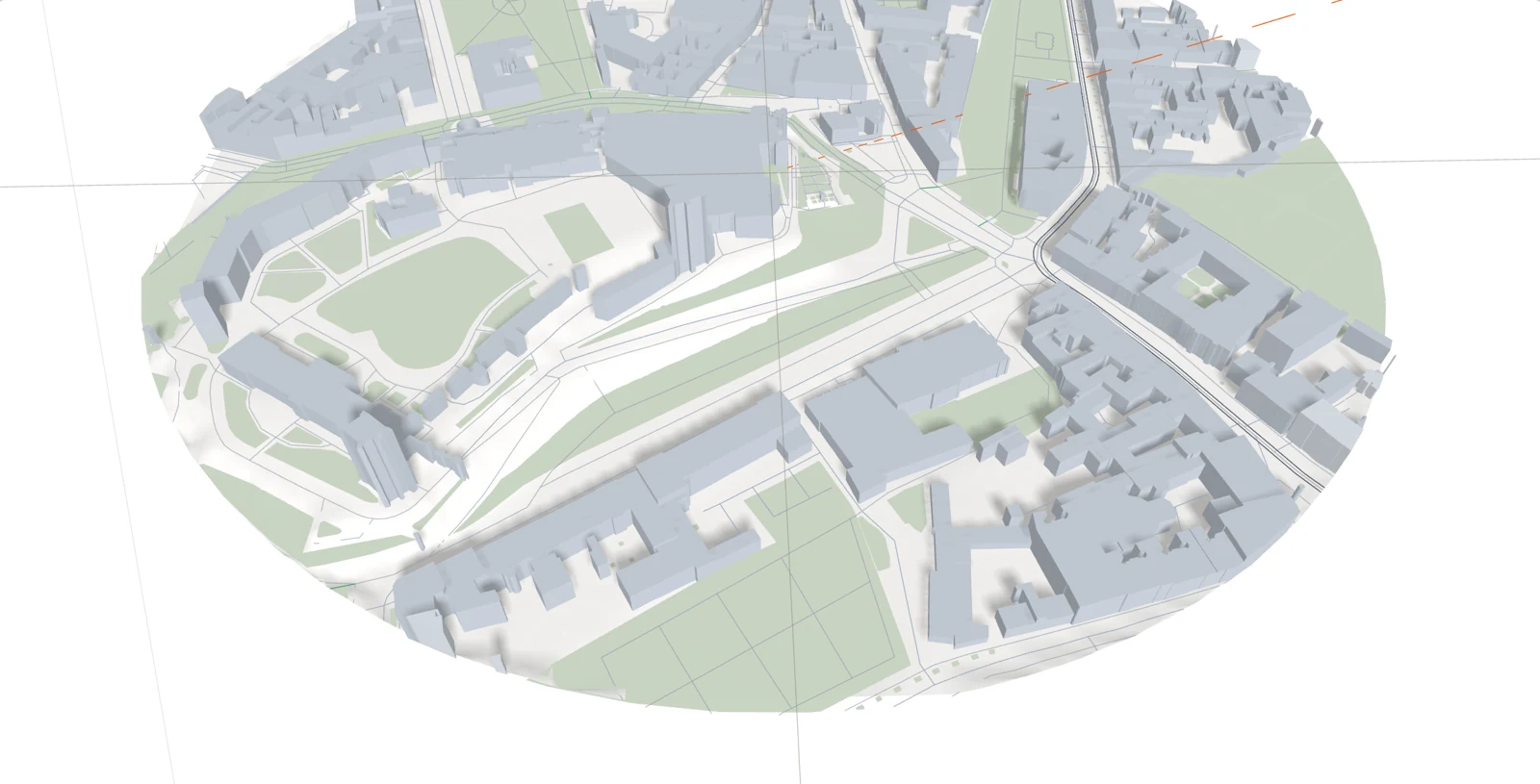 Saved Wawel city model, estimated building heights